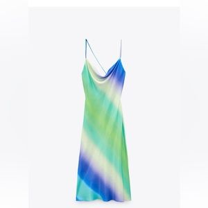 Zara Tie Dye Dress Small. Open back